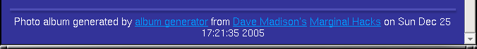Photo album generated by album generator from Dave Madison's Marginal Hacks